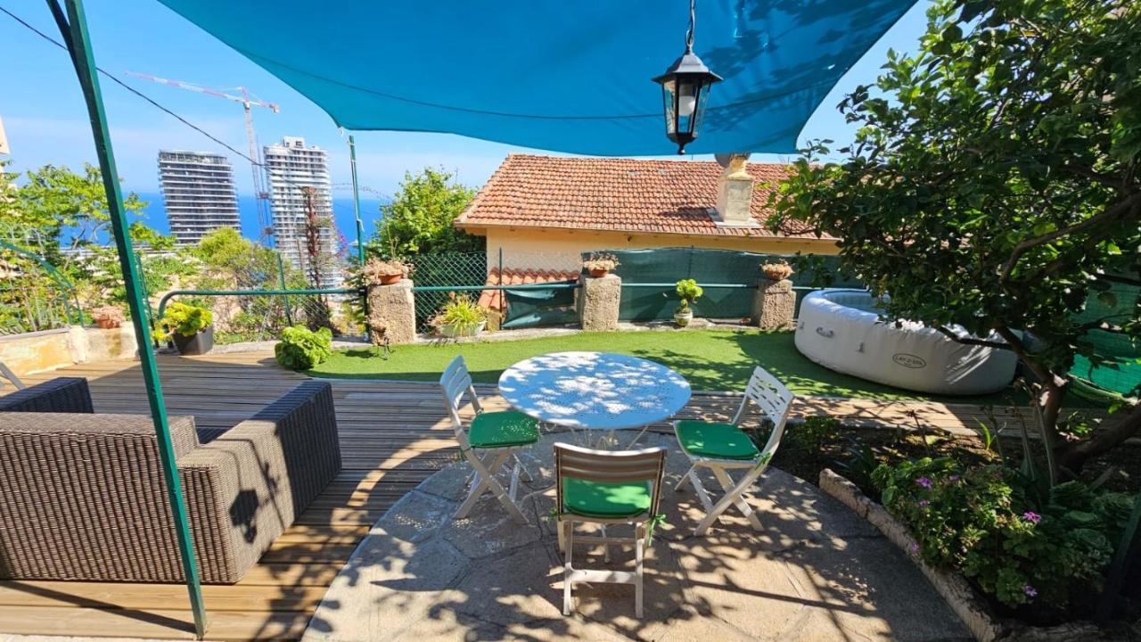 Maison Avec Jardin, Vue Mer Aux Portes De Monaco Beausoleil Exteriör bild